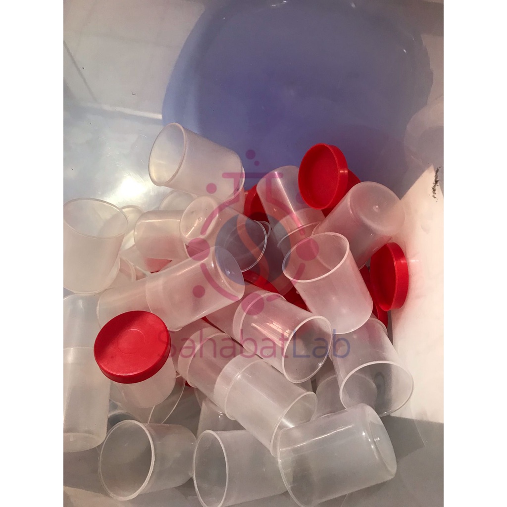 Jual Urin Urine Sampel Sample Botol Organ 20 ml Tutup Merah Cup Slime ...