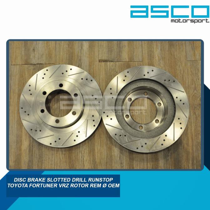 Jual Disc Brake Slotted Drill Runstop Toyota Fortuner VRZ Rotor Rem OEM ...