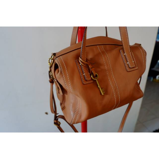 Jual Fossil Emma Satchel Tan preloved Shopee Indonesia