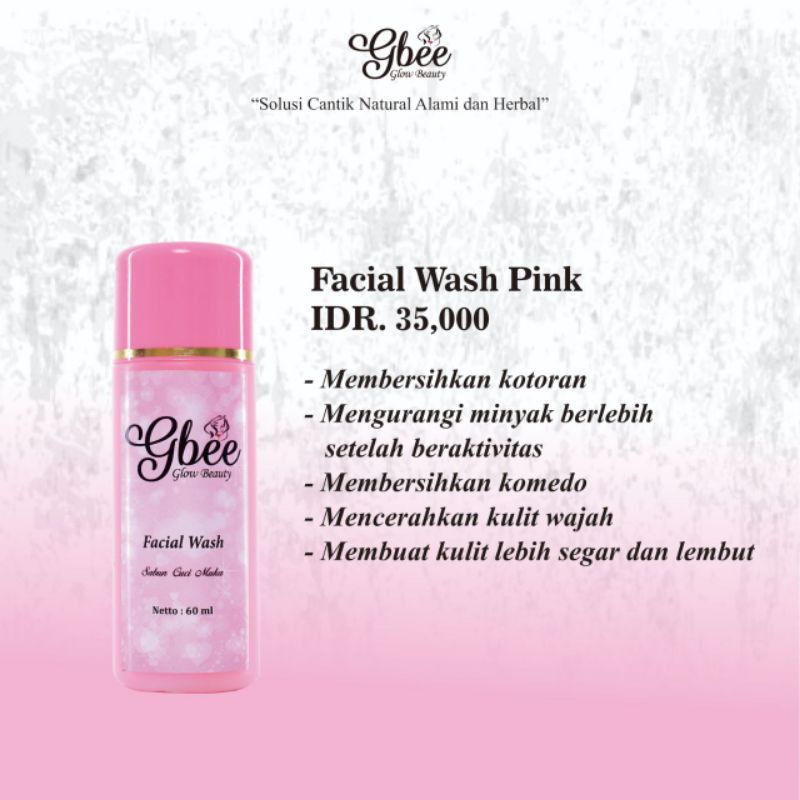 Jual GBEE GLOW BEAUTY FACIAL WASH CUCI MUKA ORIGINAL (COD) | Shopee ...