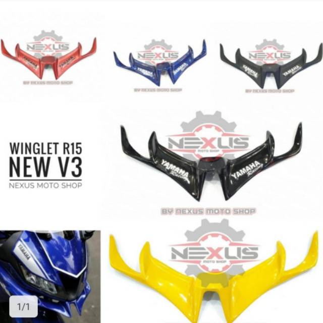 Jual Winglet r15 new winglet r15 v3 winglet Yamaha all new R15 VVA v3 ...