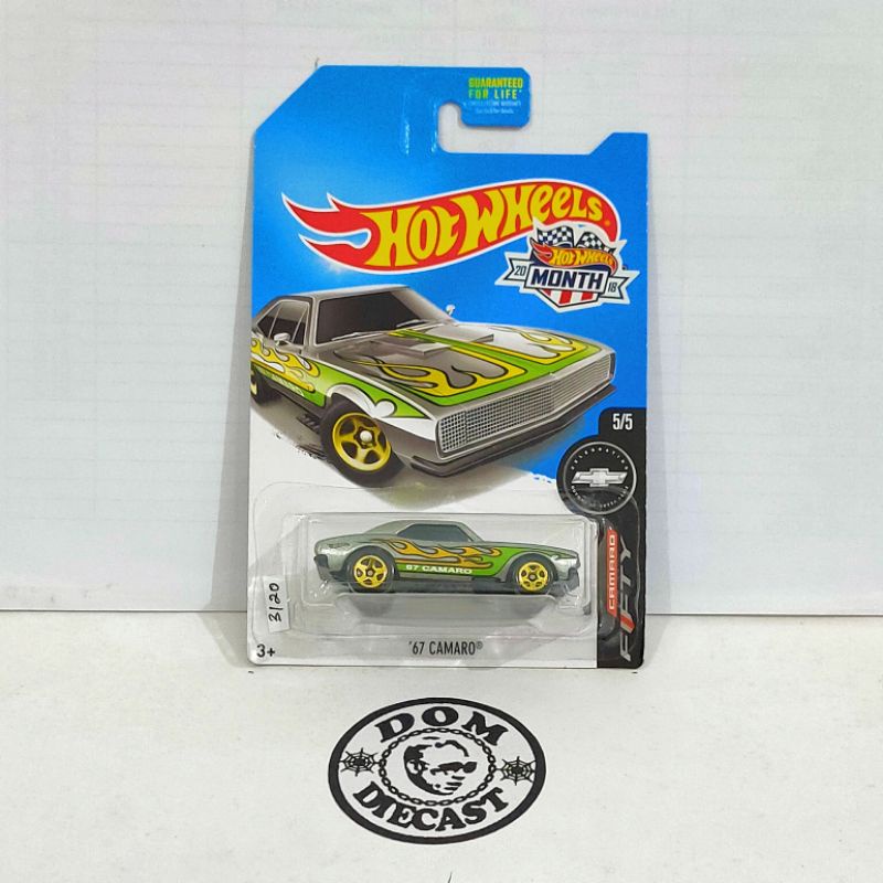 Hot Wheels Camaro 1967 ZAMAC édition Walmart - Roues Or 5 Spokes - Neuf Sous Blister
