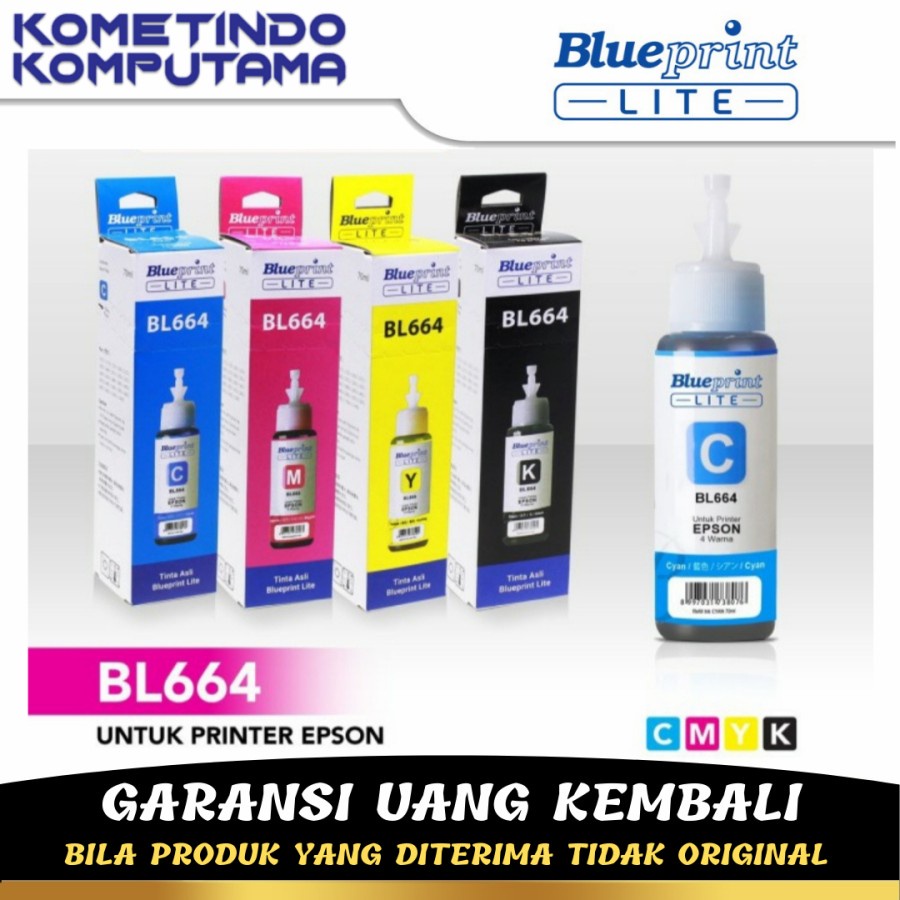 Jual Merah Tinta Epson 664 Blueprint Lite 70ml Magenta 100 Original Bl664 L121 L1300 L100 8239