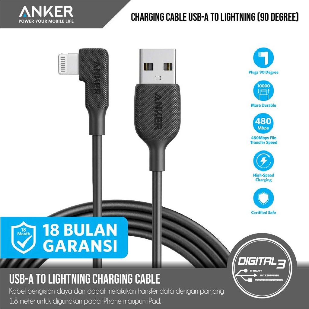 HOT Anker Lightning 90 Degree Anker 90 Degree Lightning Cable