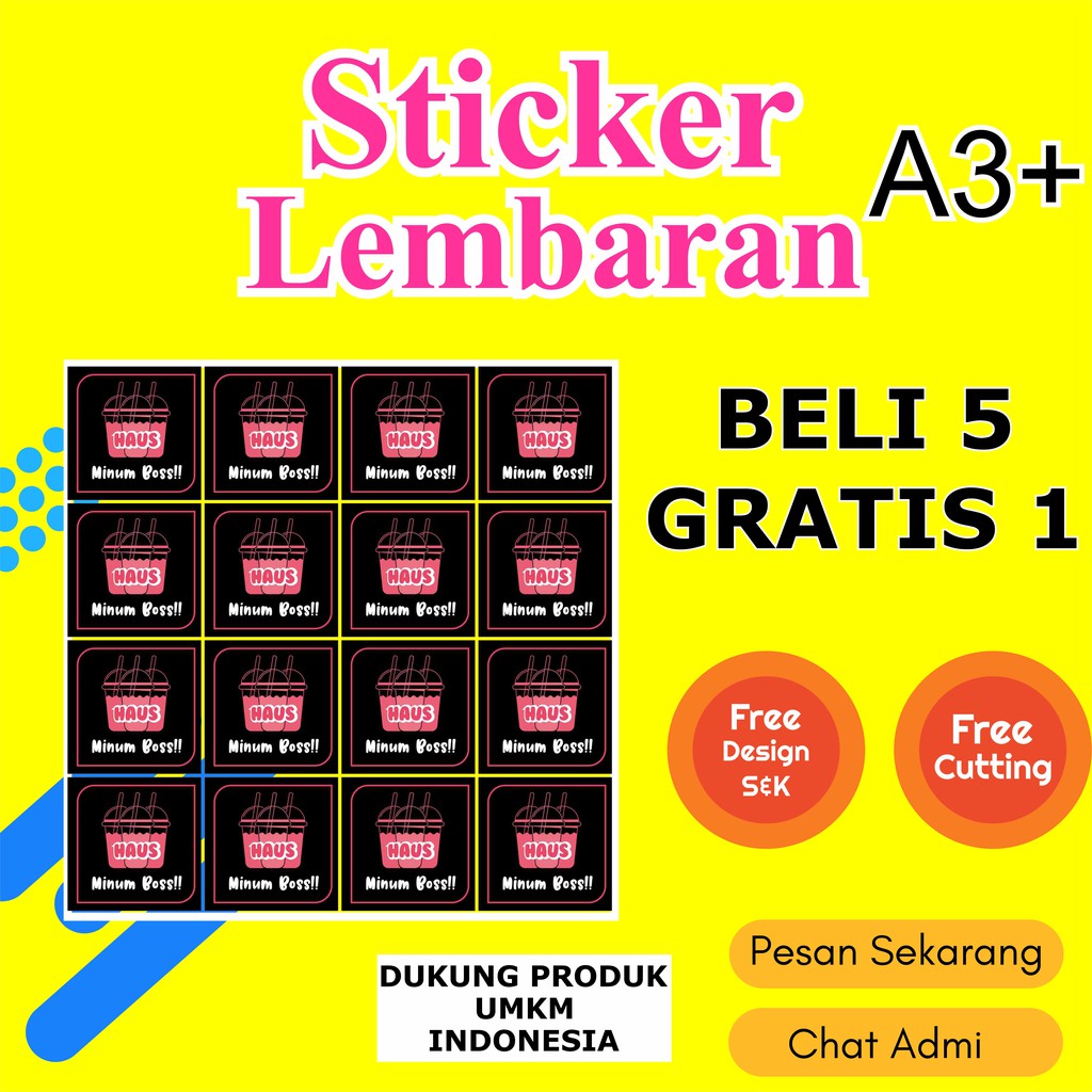 Jual Cetak stiker, Bulat, Kotak, Oval, Makanan, Mininuman, segel ...