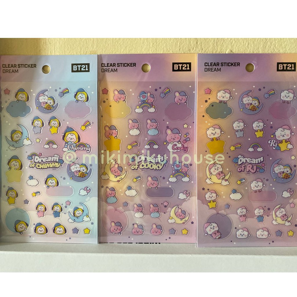 Jual OFFICIAL BT21 CLEAR STICKER DREAM STIKER BABY MONOPOLY DREAMING ...