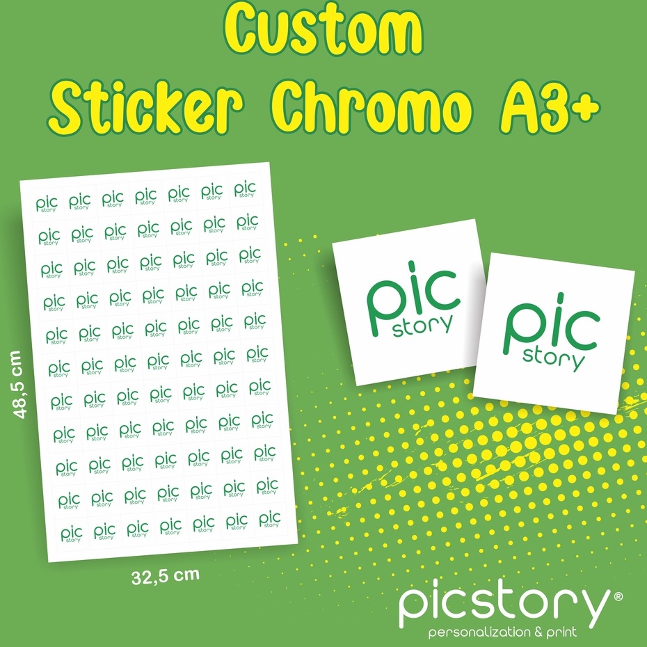 Jual Cetak Stiker Chromo A3+ Sticker Label Produk Custom | Shopee Indonesia