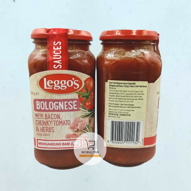 Jual Leggos Bolognese With Bacon Pasta Sauce 500gr Bumbu bolognese (Mengandung Babi) Shopee
