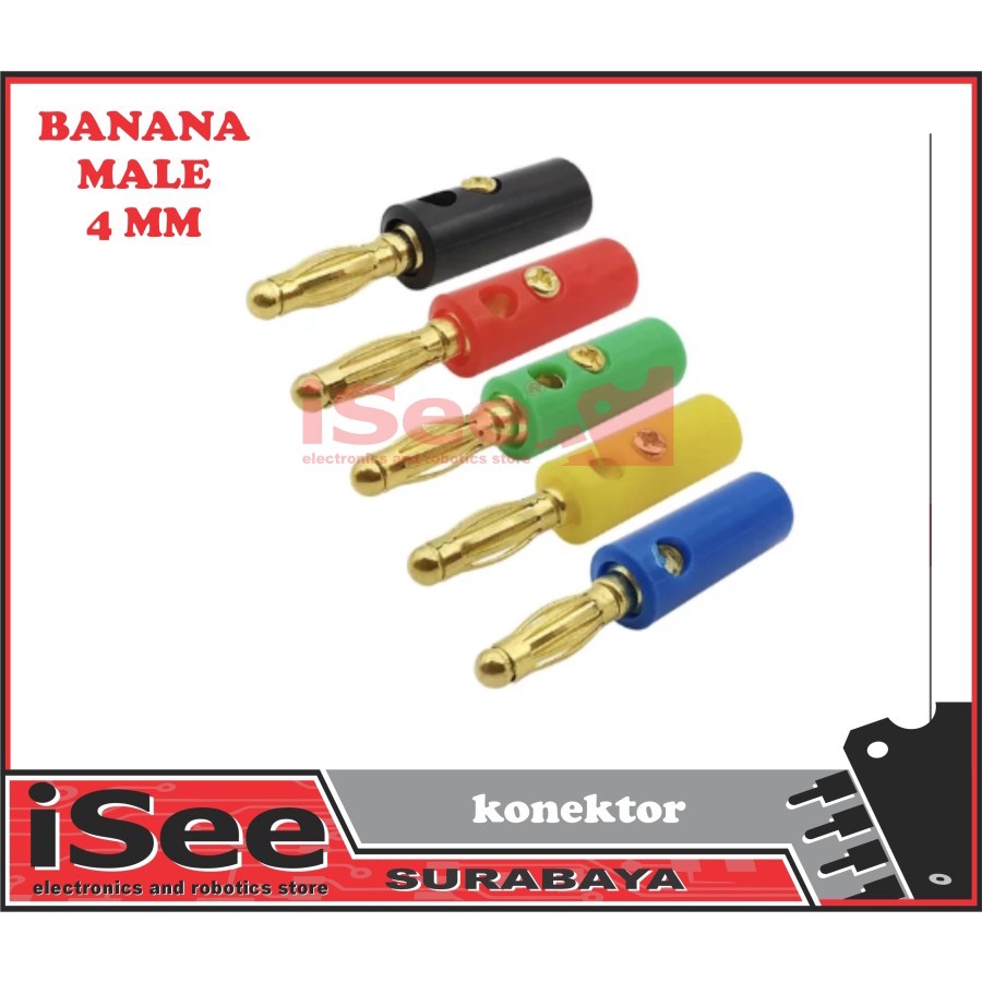 Jual Soket Jack Banana Plug male 4mm jack audio 4mm Soket Panel