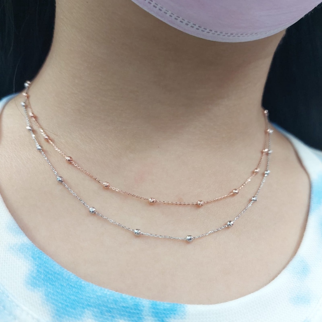 Jual Kalung 2 Layer Bola Permata Emas Asli Cantik Manis Awet Shopee Indonesia 6862