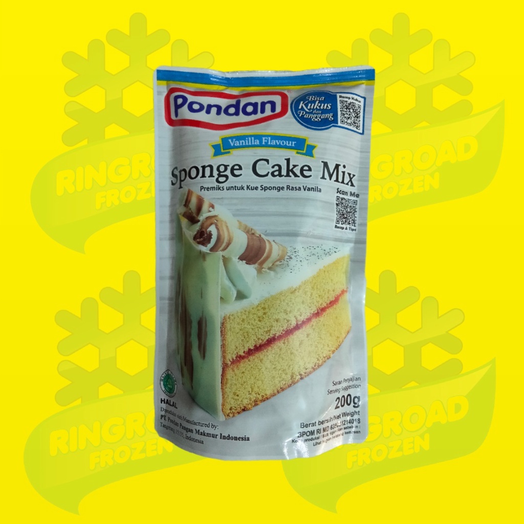 Jual PONDAN SPONGE CAKE MIX 200 GR PREMIKS UNTUK KUE SPONGE ANEKA RASA Shopee Indonesia