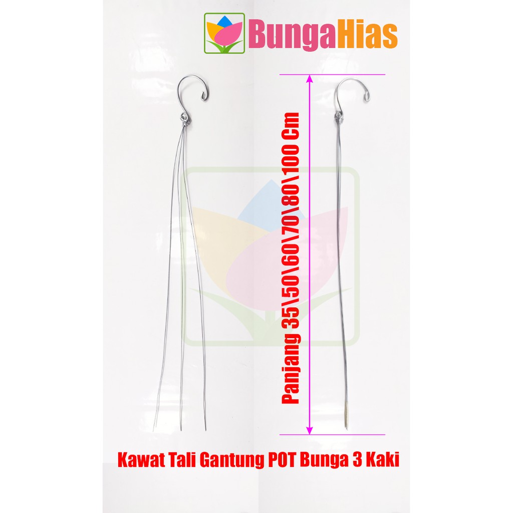 Jual Kawat Tali Gantung Pot Tanaman Bunga Hias Gantungan Anggrek Shopee Indonesia