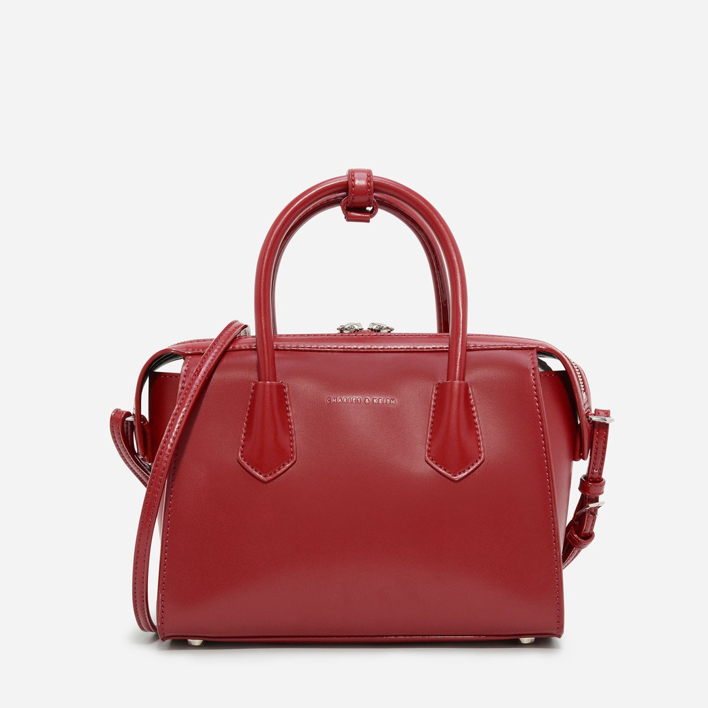 Charles & keith discount double zip structured bag