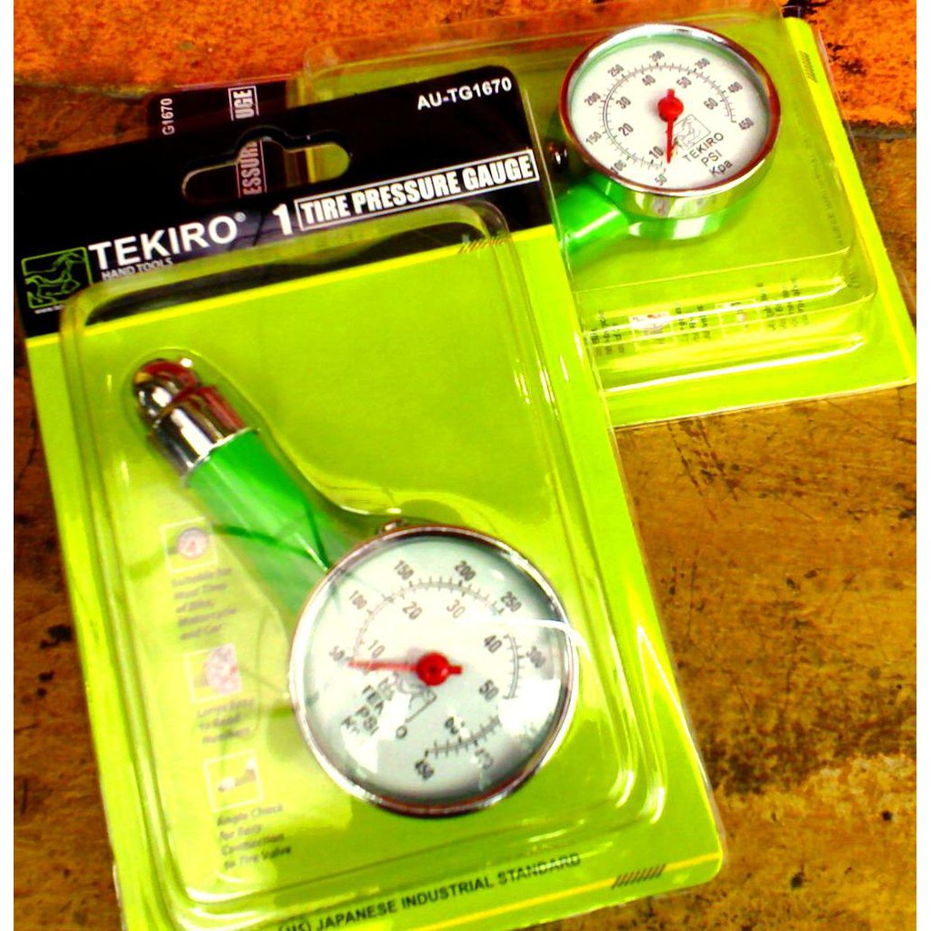 Jual UKURAN ANGIN BULAT 60 PSI TEKIRO TIRE TYRE PRESSURE GAUGE 60PSI