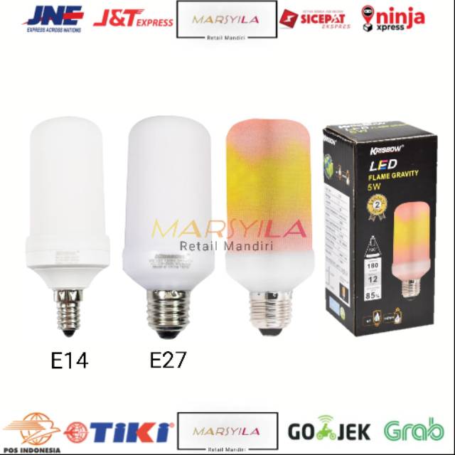 Jual LAMPU LED API FLAME KRISBOW E14 E27 | Shopee Indonesia
