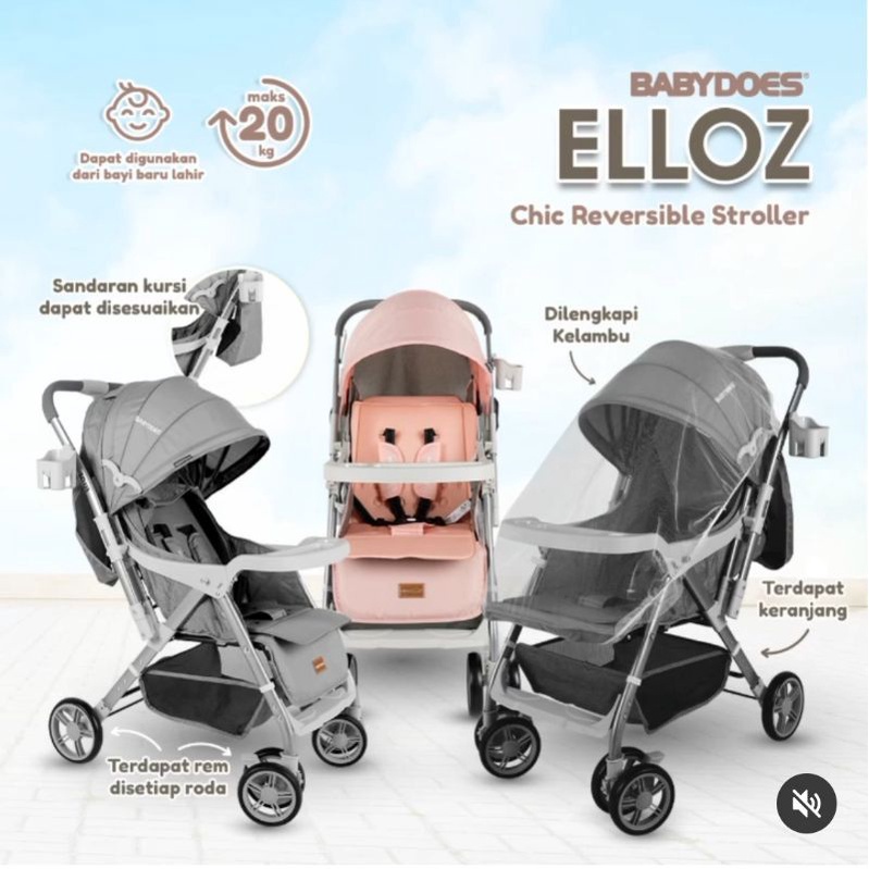 Stroller 2025 reversible murah