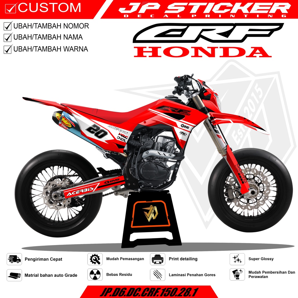 Jual Decal Crf 150 L Full Body Stiker Sticker Dekal Crf 150 L Desain D6 028 Shopee Indonesia 0495