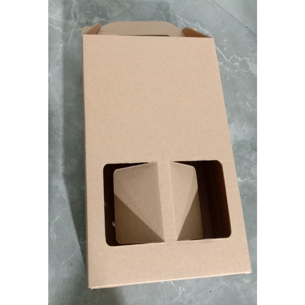 Jual gable box 14 x 7 x 23,5 untuk botol minum 500 ml isi 2 (kardus ...