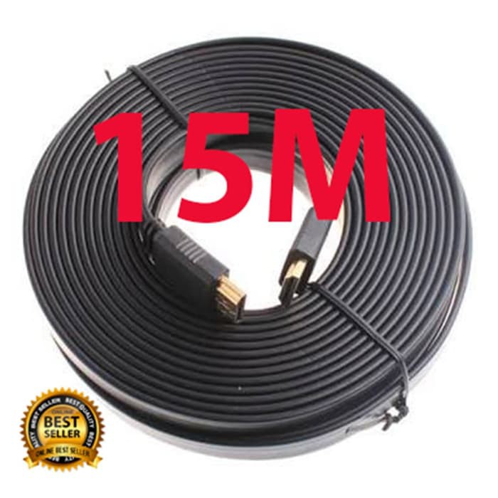 Jual KABEL HDMI 15 METER, KABEL HDMI 15M FLAT, HDMI 15 M | Shopee Indonesia