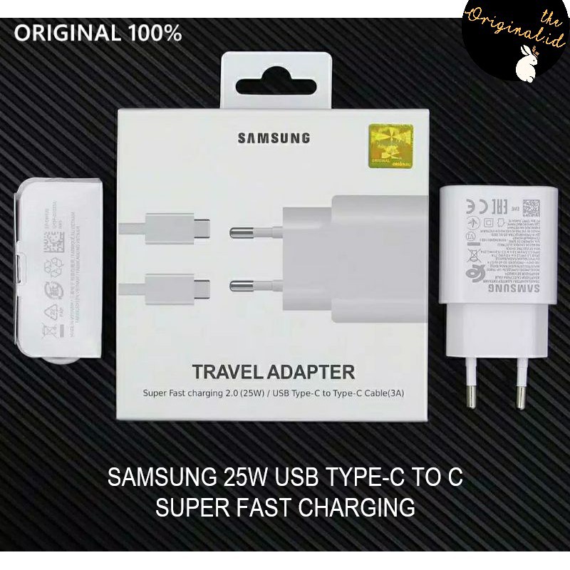 Jual CHARGER SAMSUNG Type C To C ORIGINAL FAST CHARGING SUPER 25W 45w ...