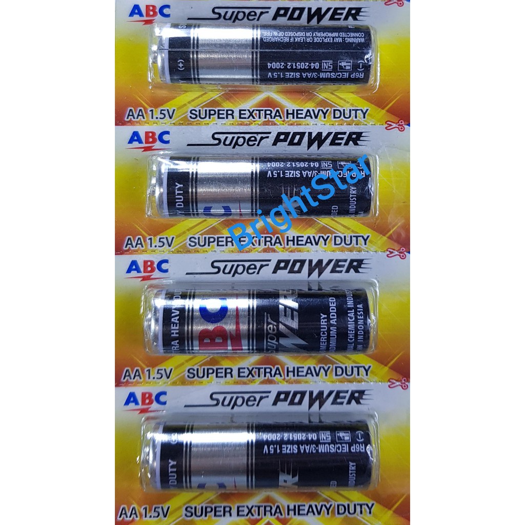 Jual Baterai Abc Super Power Aa Pcs Pack Shopee Indonesia