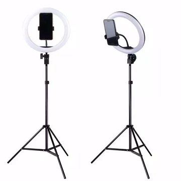 Bisa * READY Ring Light 26cm Tripod 2 1m. Set Komplit Make Up Vlog Lampu Tiktok Lampu Konten