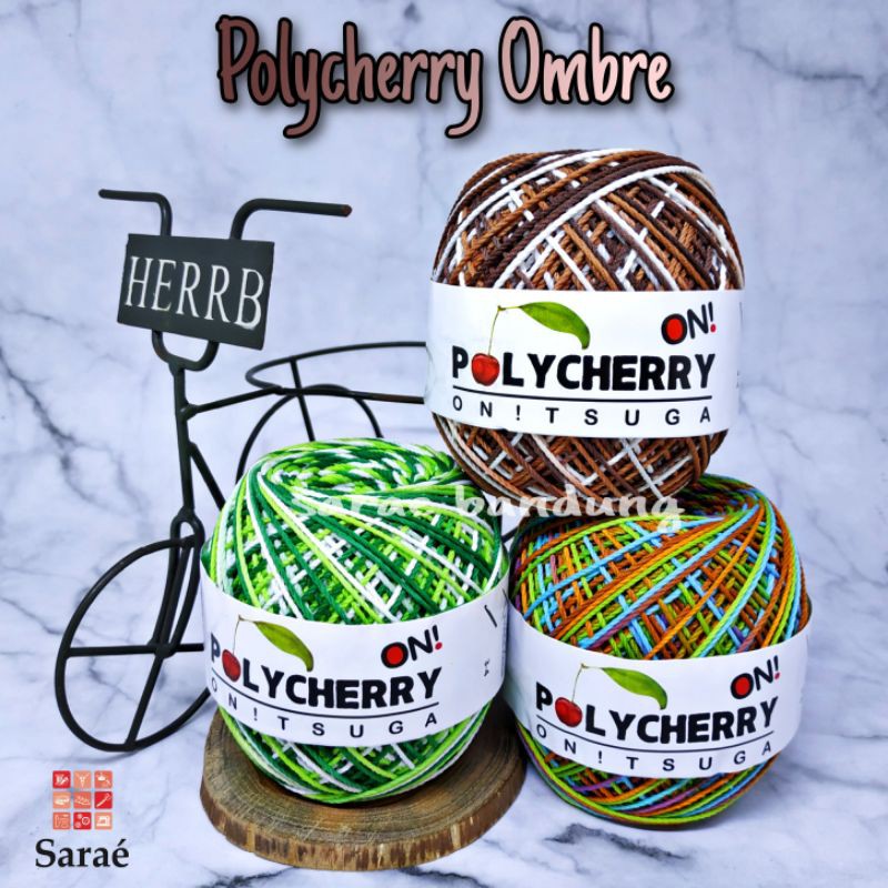 Jual Benang Rajut Poly Cherry Ombre Sarae (100gr) Hakpen 2.20 mm / 3/0 ...
