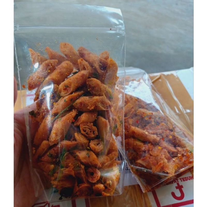 Jual Lumpia Goreng Crispy Pedas Daun Jeruk 100 gram/ Kulit Lumpia