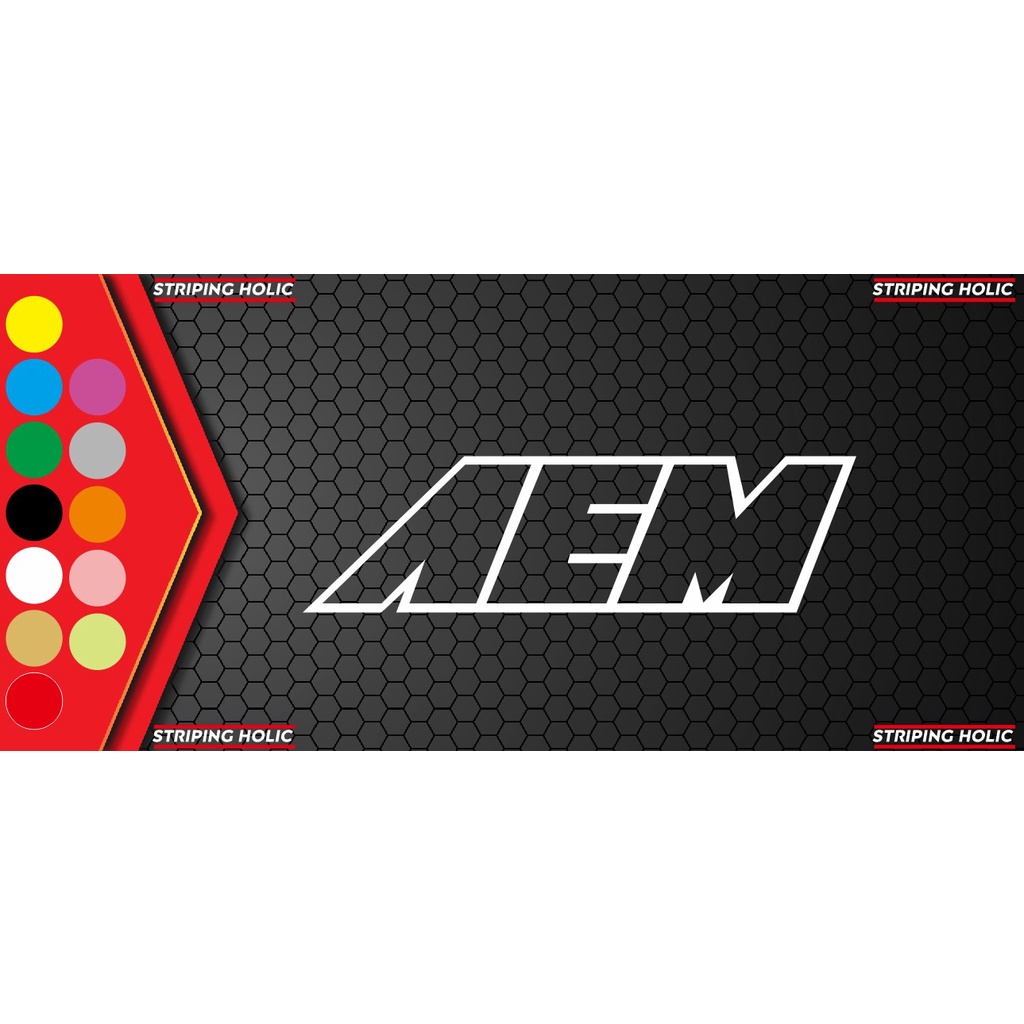 Jual STIKER AEM POLOS CUTTING MOBIL MENYALA STICKER KACA MURAH | Shopee ...