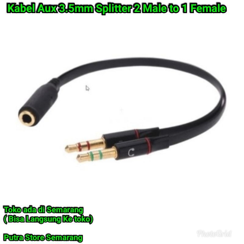 Jual Kabel Audio Aux Mm Splitter Male To Femal Input Aux