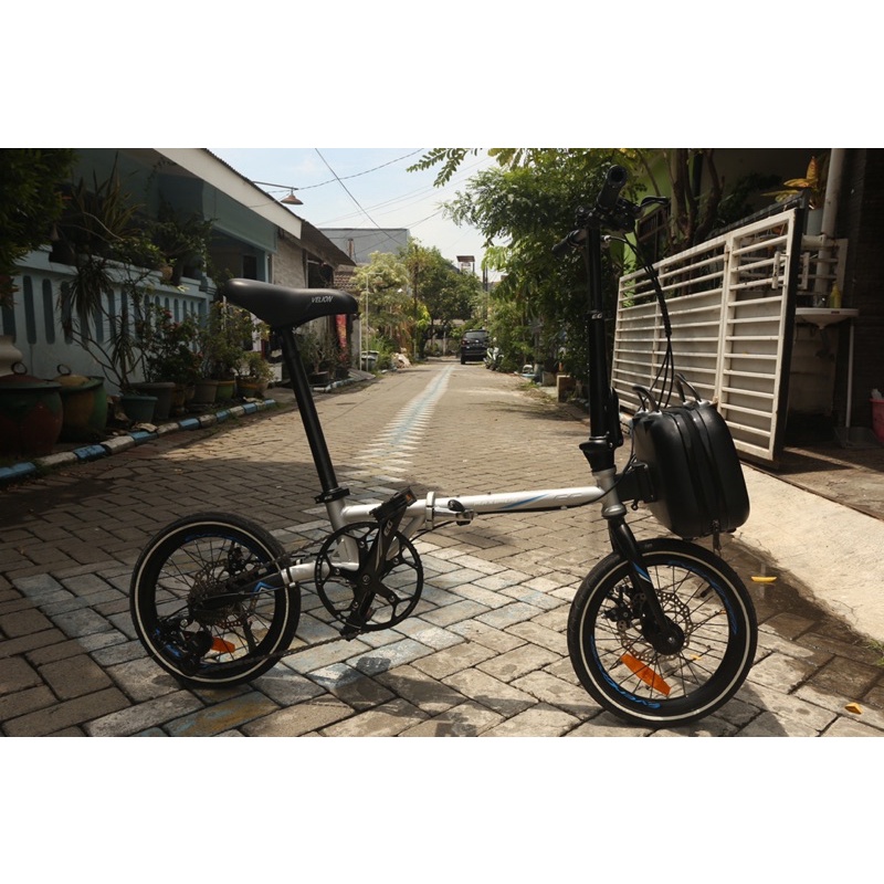 Jual sepeda lipat evergreen maximus 16” 9 speed silver | Shopee Indonesia
