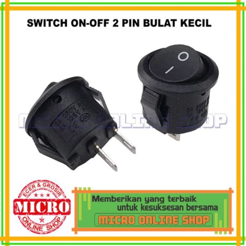 Jual Unik Switch On/Off Mini Bulat 2 Pin / Saklar On Off Bulat / Saklar ...