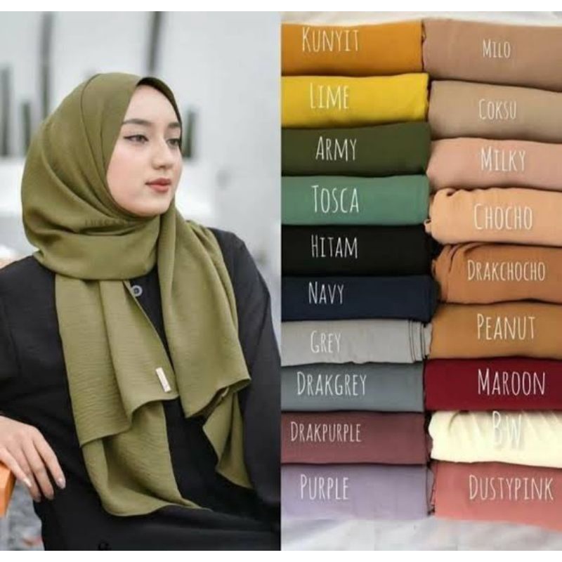 Jual HIJAB PASHMINA AIRFLOW CRINKLE PREMIUM | Shopee Indonesia