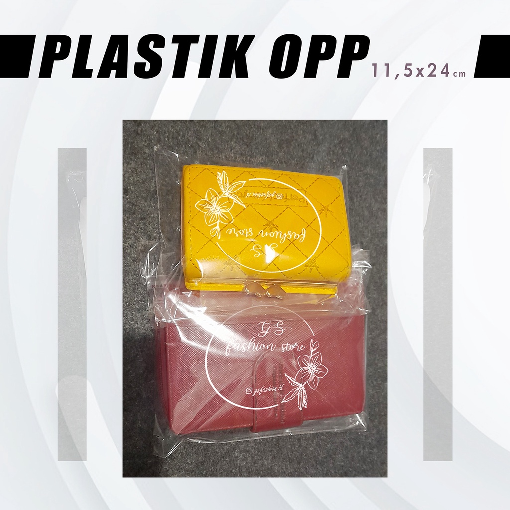 Jual SABLON PLASTIK OPP 11,5X24 CUSTOM KEMASAN ROTI JILBAB LEM PEREKAT ...