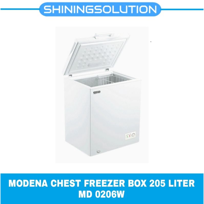Jual MODENA CHEST FREEZER BOX 205 LITER MD 0206W | Shopee Indonesia