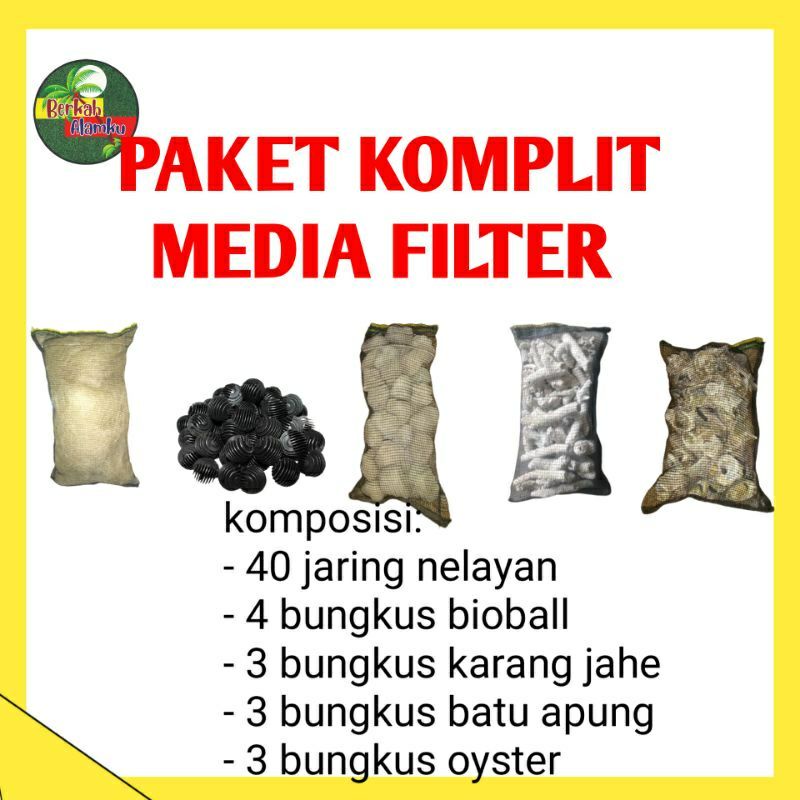 Jual paket lengkap media filter kolam ikan koi terlengkap media filter