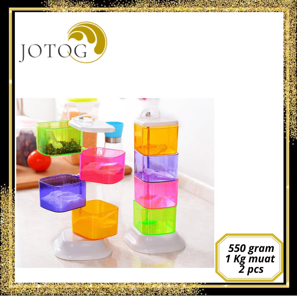 Jual Rak Bumbu menara rotasi 360 rak serba guna 4 in 1 Jotog 1226 ...