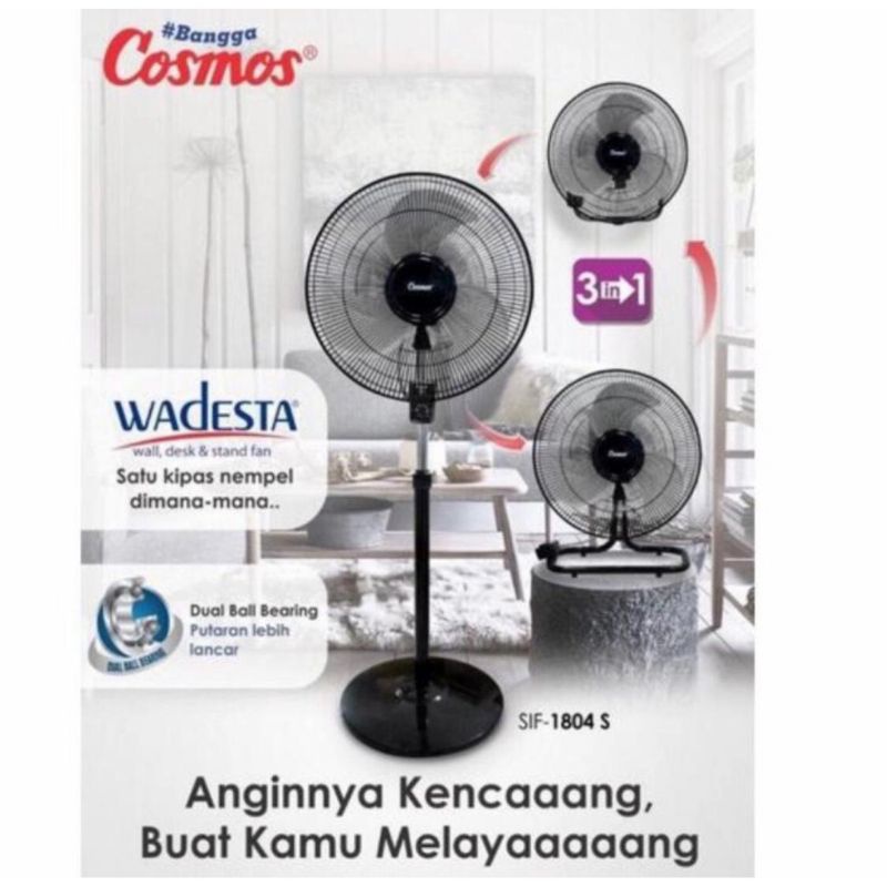 Jual KIPAS ANGIN COSMOS 18 SIF WADESTA BESI / COSMOS TORNADO 18 INCH 3 ...