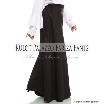 Celana Kulot Wanita Fariza Palazzo Pants Bahan Baloteli Payung Lebar Panjang 100cm Bisa Potong