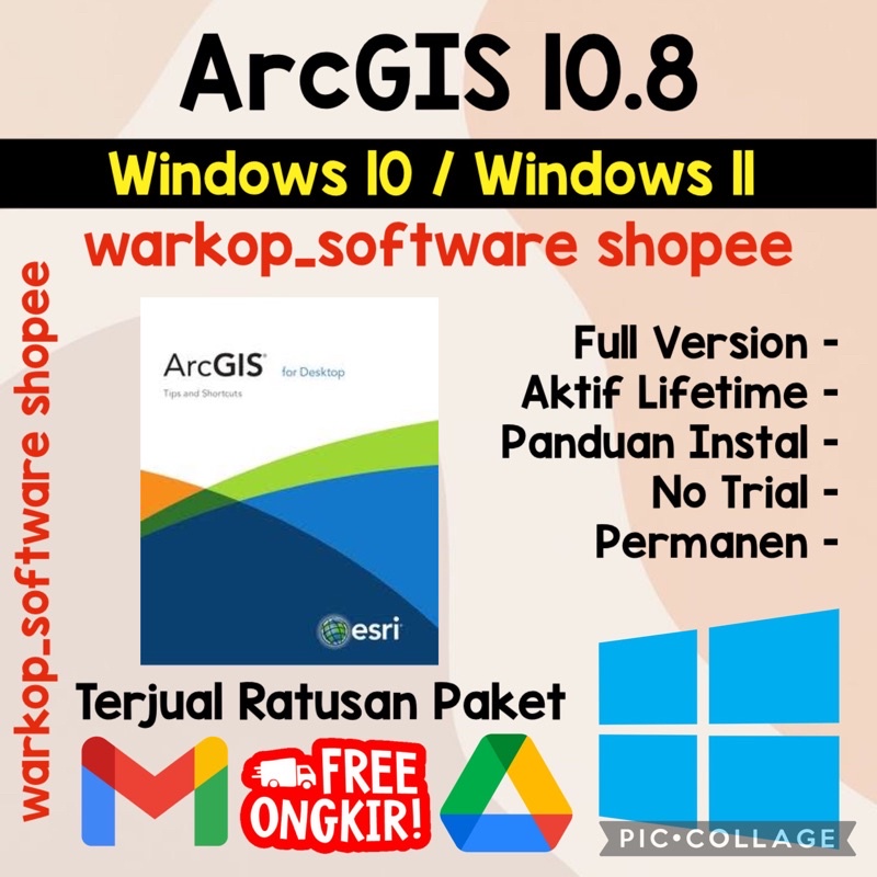 Jual ArcGIS Desktop 10.8 Full Version Lifetime Permanen | Shopee Indonesia