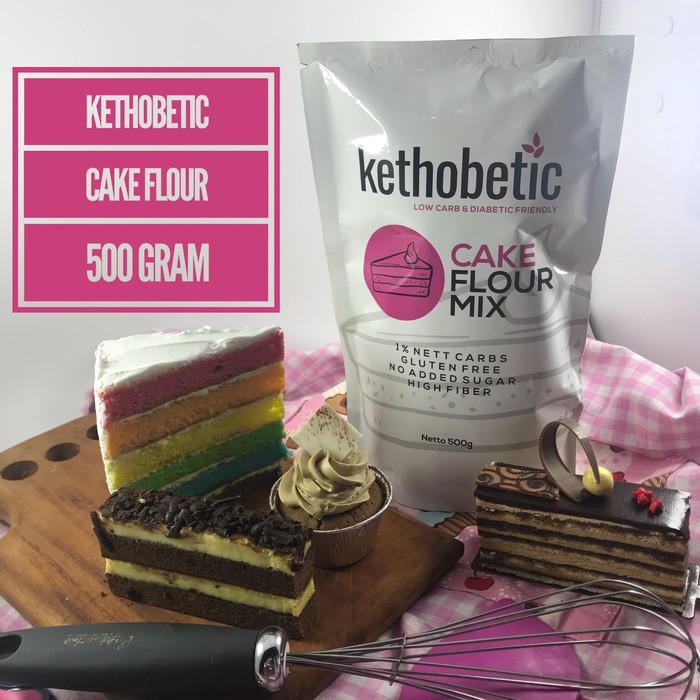 Jual Kethobetic Allaire Cake Flour Mix Tepung Keto Untuk Cake 500 g ...