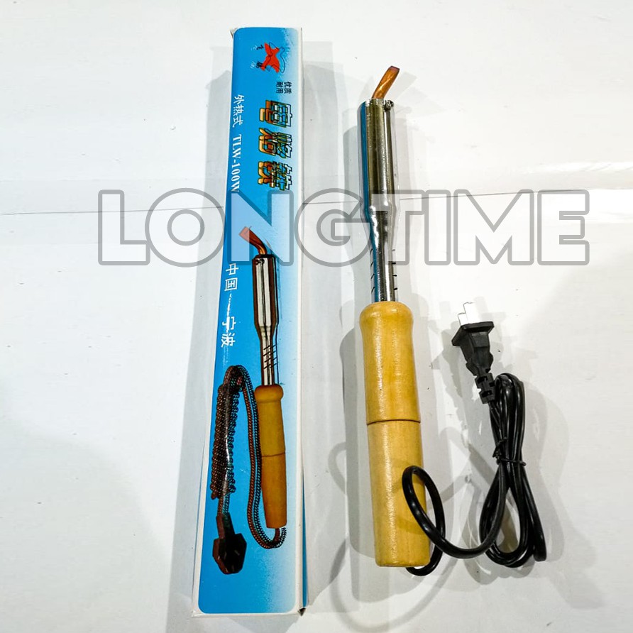 Jual Solder Listrik W Gagang Kayu Volt Electric Soldering Iron Shopee Indonesia