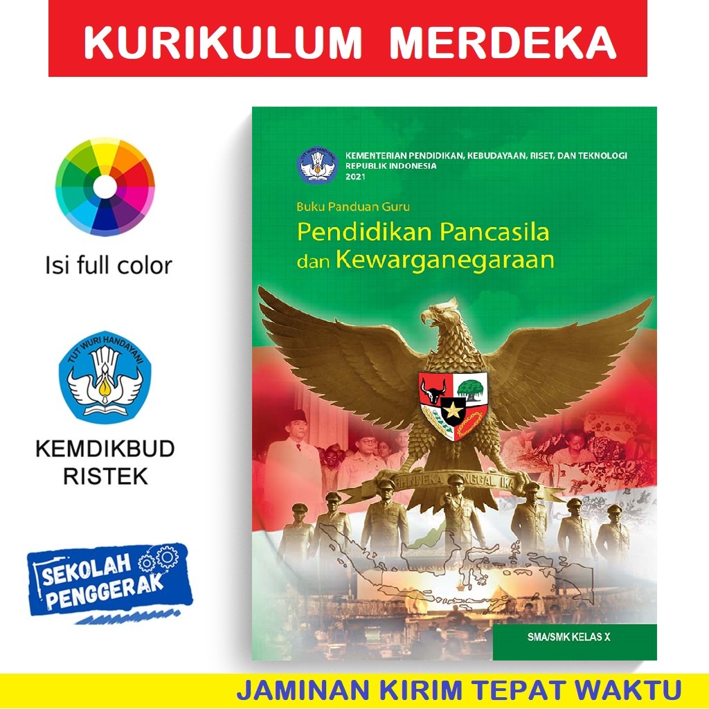 Jual Buku Panduan Guru PPKN SMA Kelas X Kurikulum Merdeke Kemendikbud ...