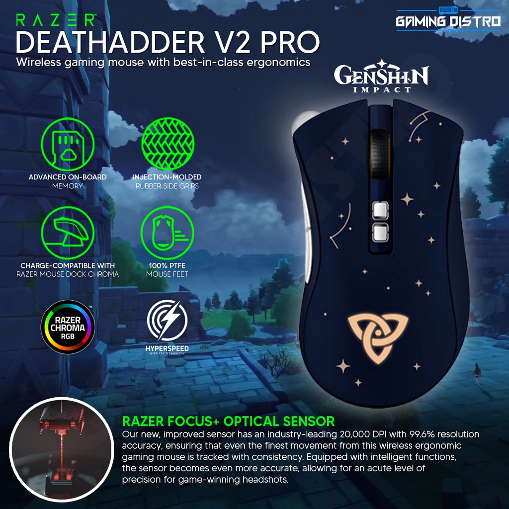 Razer deals Deathadder v2 Pro Genshin Impact Edition