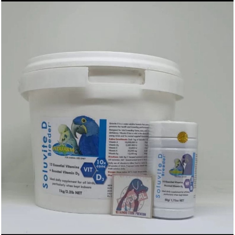 Jual SOLUVITE D BREEDER 50GR VETAFARM VITAMIN D COCOK UNTUK BETERNAK