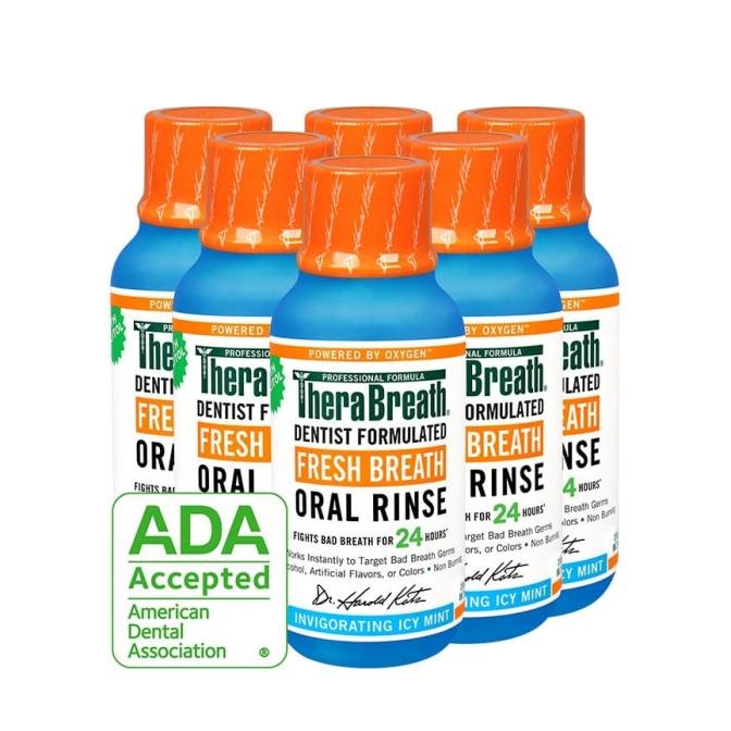 Jual TheraBreath Fresh Breath Oral Rinse Invigorating Icy Mint Shopee