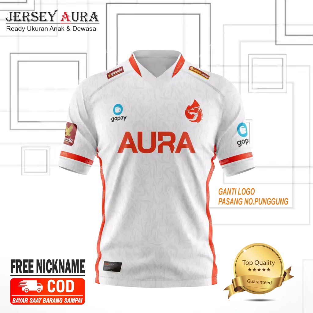 Jual JERSEY AURA TERBARU CUSTOM FREE NICKNAME/JERSEY GAMING AURA/KAOS