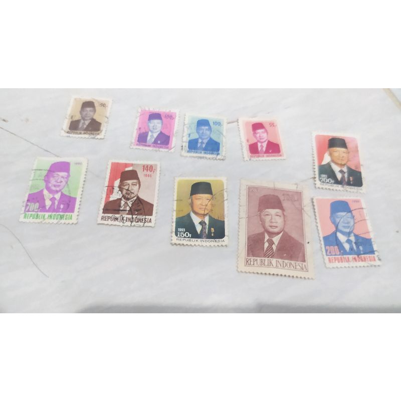 Jual Perangko Suharto Presiden Ri Ke 2 10 Lembar 1 Set Shopee