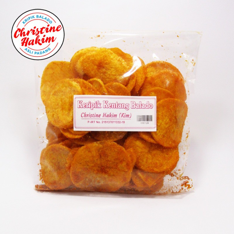 Jual Makanan Cemilan Oleh Oleh Kripik Kentang Balado Christine Hakim ...