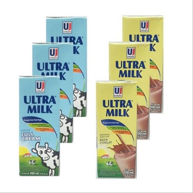 Jual ECERAN Susu UHT Ultra Milk 200 ml | Shopee Indonesia